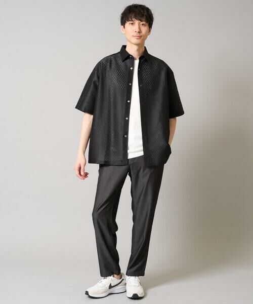 a.v.v / アー・ヴェ・ヴェ シャツ・ブラウス | ドットジャカードワイドシルエットシャツ | 詳細3