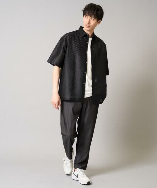 a.v.v / アー・ヴェ・ヴェ シャツ・ブラウス | ドットジャカードワイドシルエットシャツ | 詳細5