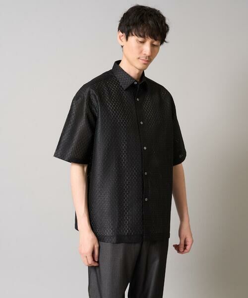 a.v.v / アー・ヴェ・ヴェ シャツ・ブラウス | ドットジャカードワイドシルエットシャツ | 詳細8