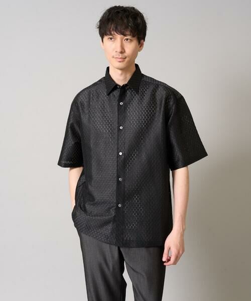 a.v.v / アー・ヴェ・ヴェ シャツ・ブラウス | ドットジャカードワイドシルエットシャツ | 詳細9