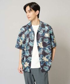 a.v.v / アー・ヴェ・ヴェ シャツ・ブラウス | 【イージーケア/接触冷感】アロハ柄プリント五分袖オープンカラーシャツ【毛玉・シワになりにくい】