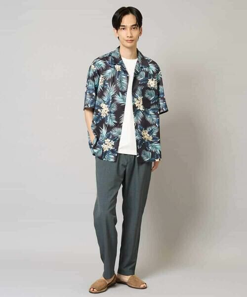 a.v.v / アー・ヴェ・ヴェ シャツ・ブラウス | 【イージーケア/接触冷感】アロハ柄プリント五分袖オープンカラーシャツ【毛玉・シワになりにくい】 | 詳細1