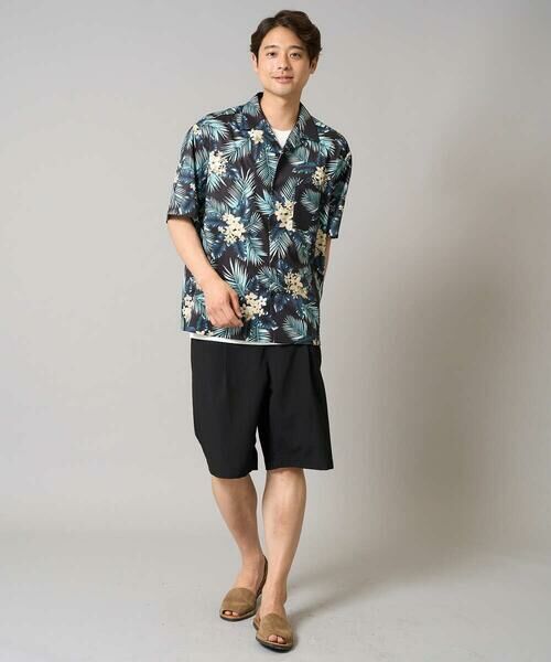 a.v.v / アー・ヴェ・ヴェ シャツ・ブラウス | 【イージーケア/接触冷感】アロハ柄プリント五分袖オープンカラーシャツ【毛玉・シワになりにくい】 | 詳細10