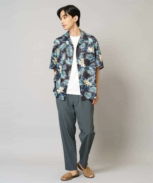 a.v.v / アー・ヴェ・ヴェ シャツ・ブラウス | 【イージーケア/接触冷感】アロハ柄プリント五分袖オープンカラーシャツ【毛玉・シワになりにくい】 | 詳細3
