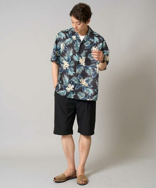 a.v.v / アー・ヴェ・ヴェ シャツ・ブラウス | 【イージーケア/接触冷感】アロハ柄プリント五分袖オープンカラーシャツ【毛玉・シワになりにくい】 | 詳細9