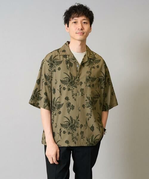 a.v.v / アー・ヴェ・ヴェ シャツ・ブラウス | 【イージーケア/接触冷感】ダークフラワー五分袖オープンカラーシャツ【シワになりにくい】 | 詳細10