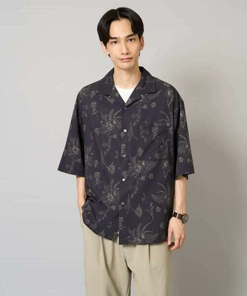 a.v.v / アー・ヴェ・ヴェ シャツ・ブラウス | 【イージーケア/接触冷感】ダークフラワー五分袖オープンカラーシャツ【シワになりにくい】 | 詳細14
