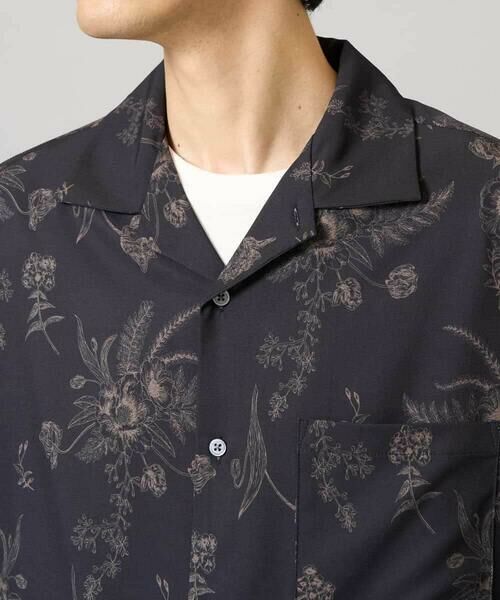 a.v.v / アー・ヴェ・ヴェ シャツ・ブラウス | 【イージーケア/接触冷感】ダークフラワー五分袖オープンカラーシャツ【シワになりにくい】 | 詳細17