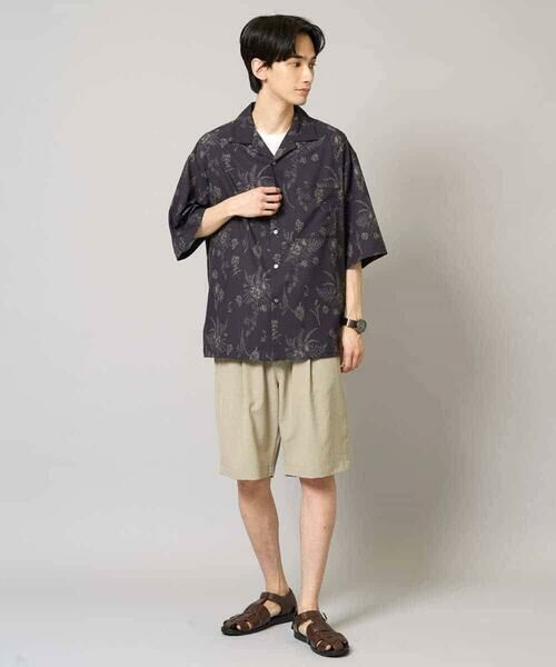 a.v.v / アー・ヴェ・ヴェ シャツ・ブラウス | 【イージーケア/接触冷感】ダークフラワー五分袖オープンカラーシャツ【シワになりにくい】 | 詳細2