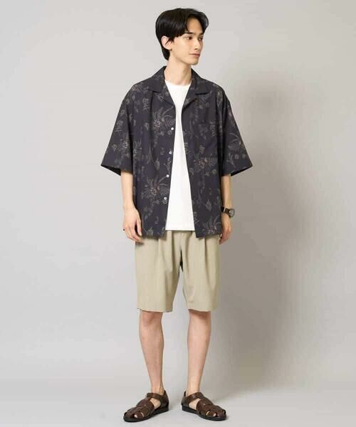 a.v.v / アー・ヴェ・ヴェ シャツ・ブラウス | 【イージーケア/接触冷感】ダークフラワー五分袖オープンカラーシャツ【シワになりにくい】 | 詳細5