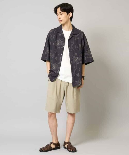 a.v.v / アー・ヴェ・ヴェ シャツ・ブラウス | 【イージーケア/接触冷感】ダークフラワー五分袖オープンカラーシャツ【シワになりにくい】 | 詳細6