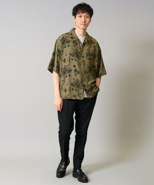 a.v.v / アー・ヴェ・ヴェ シャツ・ブラウス | 【イージーケア/接触冷感】ダークフラワー五分袖オープンカラーシャツ【シワになりにくい】 | 詳細7