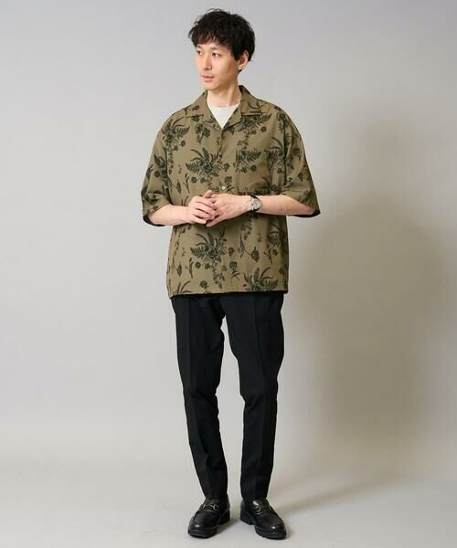a.v.v / アー・ヴェ・ヴェ シャツ・ブラウス | 【イージーケア/接触冷感】ダークフラワー五分袖オープンカラーシャツ【シワになりにくい】 | 詳細8