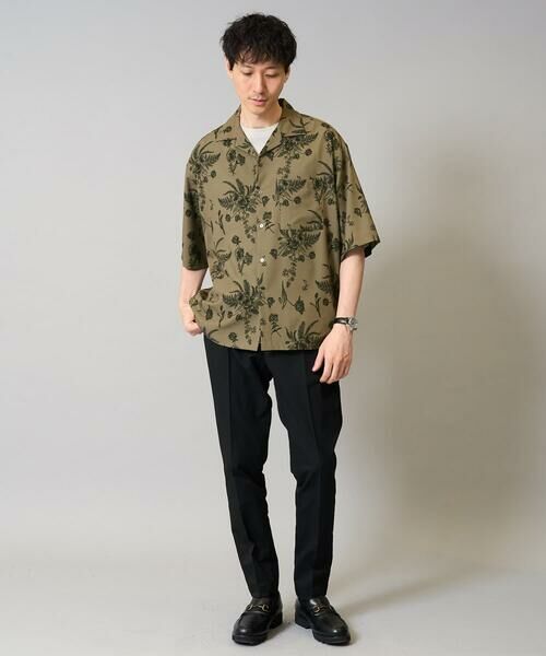 a.v.v / アー・ヴェ・ヴェ シャツ・ブラウス | 【イージーケア/接触冷感】ダークフラワー五分袖オープンカラーシャツ【シワになりにくい】 | 詳細9