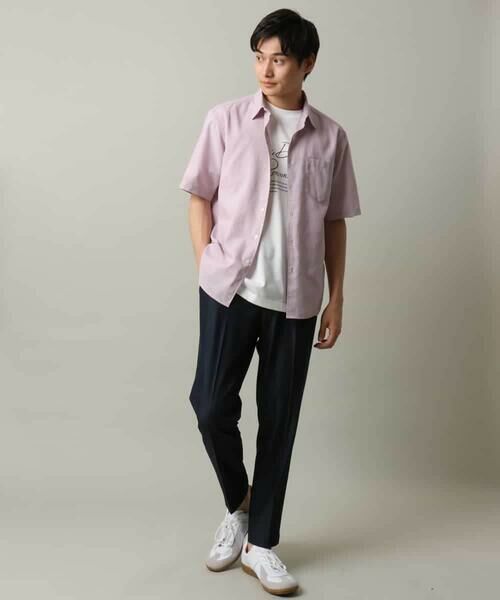 a.v.v / アー・ヴェ・ヴェ シャツ・ブラウス | 【接触冷感/速乾/イージーケア】リネン混半袖シャツ（さらリネシリーズ） | 詳細14