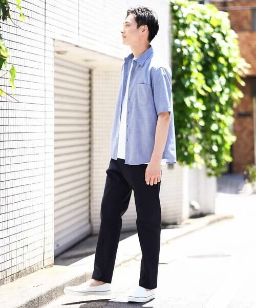 a.v.v / アー・ヴェ・ヴェ シャツ・ブラウス | 【接触冷感/速乾/イージーケア】リネン混半袖シャツ（さらリネシリーズ） | 詳細2