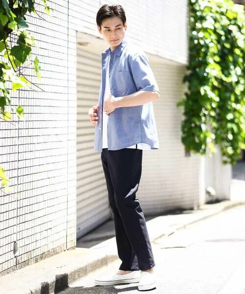 a.v.v / アー・ヴェ・ヴェ シャツ・ブラウス | 【接触冷感/速乾/イージーケア】リネン混半袖シャツ（さらリネシリーズ） | 詳細3