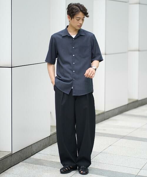 a.v.v / アー・ヴェ・ヴェ シャツ・ブラウス | 【接触冷感/速乾/イージーケア】リネン混半袖シャツ（さらリネシリーズ） | 詳細4
