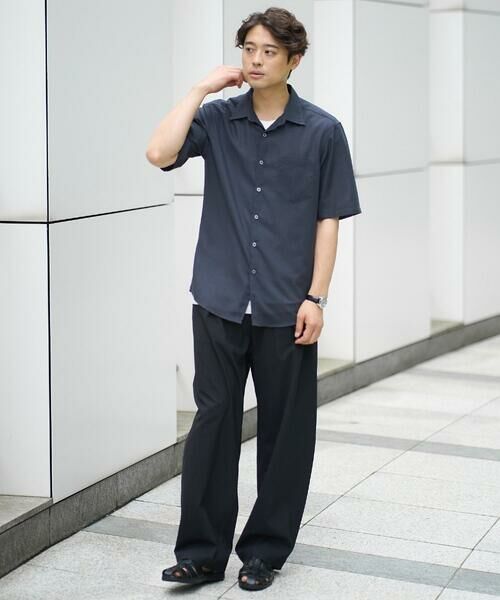 a.v.v / アー・ヴェ・ヴェ シャツ・ブラウス | 【接触冷感/速乾/イージーケア】リネン混半袖シャツ（さらリネシリーズ） | 詳細5