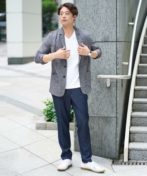 a.v.v / アー・ヴェ・ヴェ テーラードジャケット | 【イージーケア/速乾/接触冷感】スラブメランジサマージャケット【スマートシリーズ】 | 詳細1