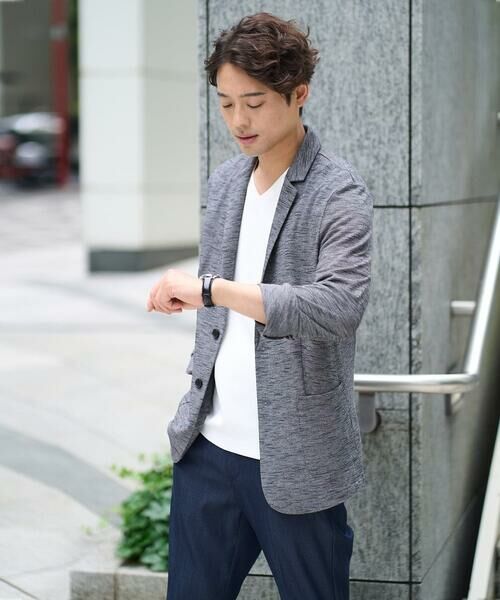 a.v.v / アー・ヴェ・ヴェ テーラードジャケット | 【イージーケア/速乾/接触冷感】スラブメランジサマージャケット【スマートシリーズ】 | 詳細13