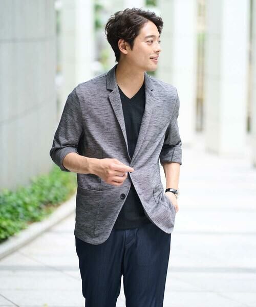 a.v.v / アー・ヴェ・ヴェ テーラードジャケット | 【イージーケア/速乾/接触冷感】スラブメランジサマージャケット【スマートシリーズ】 | 詳細14