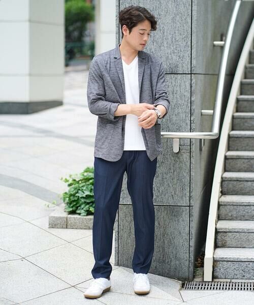 a.v.v / アー・ヴェ・ヴェ テーラードジャケット | 【イージーケア/速乾/接触冷感】スラブメランジサマージャケット【スマートシリーズ】 | 詳細2