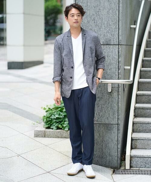 a.v.v / アー・ヴェ・ヴェ テーラードジャケット | 【イージーケア/速乾/接触冷感】スラブメランジサマージャケット【スマートシリーズ】 | 詳細3