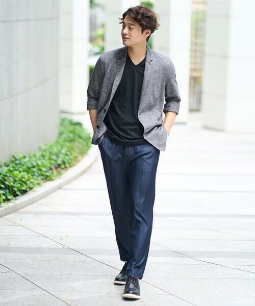 a.v.v / アー・ヴェ・ヴェ テーラードジャケット | 【イージーケア/速乾/接触冷感】スラブメランジサマージャケット【スマートシリーズ】 | 詳細4