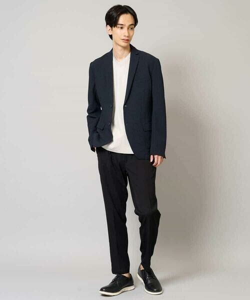 a.v.v / アー・ヴェ・ヴェ テーラードジャケット | 【イージーケア/吸水速乾/毛玉になりにくい】シアサッカーシェイプジャケット | 詳細1