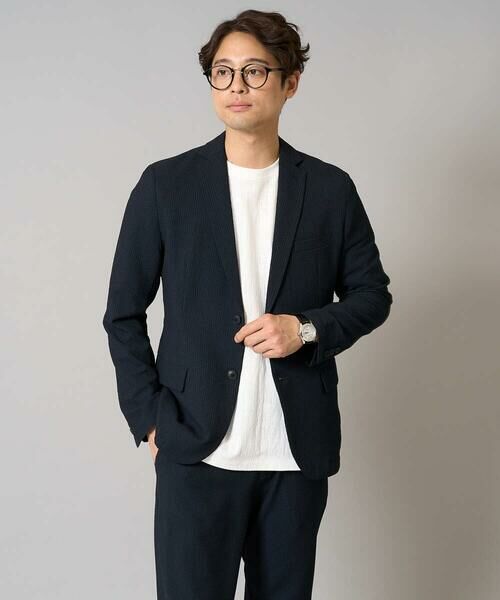 a.v.v / アー・ヴェ・ヴェ テーラードジャケット | 【イージーケア/吸水速乾/毛玉になりにくい】シアサッカーシェイプジャケット | 詳細15