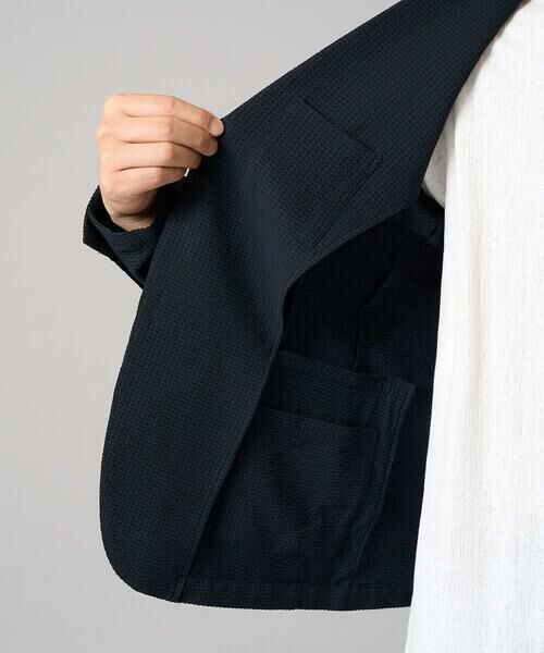 a.v.v / アー・ヴェ・ヴェ テーラードジャケット | 【イージーケア/吸水速乾/毛玉になりにくい】シアサッカーシェイプジャケット | 詳細26