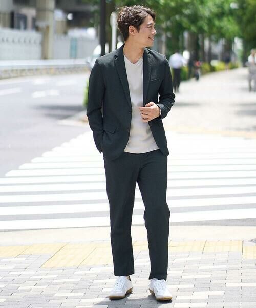 a.v.v / アー・ヴェ・ヴェ テーラードジャケット | 【イージーケア/吸水速乾/毛玉になりにくい】シアサッカーシェイプジャケット | 詳細7