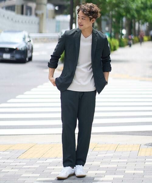 a.v.v / アー・ヴェ・ヴェ テーラードジャケット | 【イージーケア/吸水速乾/毛玉になりにくい】シアサッカーシェイプジャケット | 詳細8