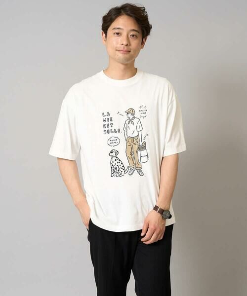 a.v.v / アー・ヴェ・ヴェ カットソー | 【接触冷感】イラストレーターコラボプリンワイドシルエットカットソー【uca U】 | 詳細10