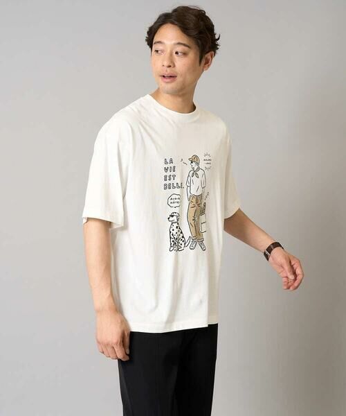 a.v.v / アー・ヴェ・ヴェ カットソー | 【接触冷感】イラストレーターコラボプリンワイドシルエットカットソー【uca U】 | 詳細11