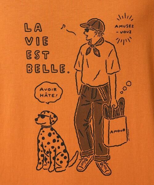 a.v.v / アー・ヴェ・ヴェ カットソー | 【接触冷感】イラストレーターコラボプリンワイドシルエットカットソー【uca U】 | 詳細18