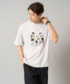 a.v.v / アー・ヴェ・ヴェ カットソー | 【接触冷感】イラストレーターコラボプリンワイドシルエットカットソー【mitaina pro】