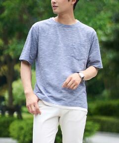 a.v.v / アー・ヴェ・ヴェ カットソー | 【イージーケア/速乾/接触冷感] スラブメランジフェイクレイヤードカットソー