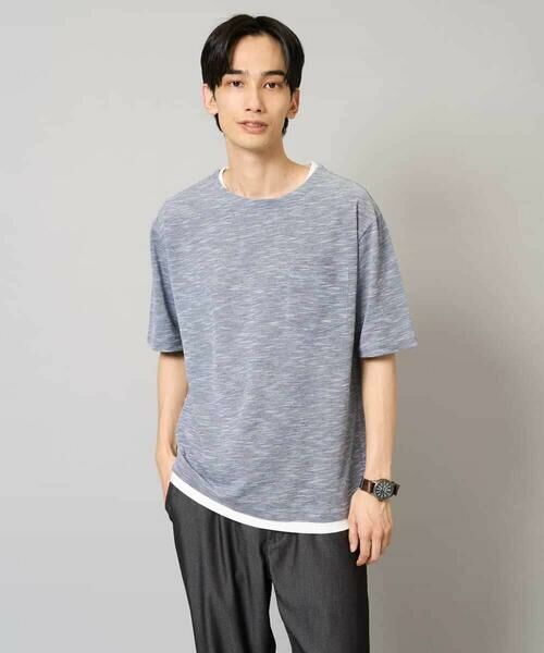 a.v.v / アー・ヴェ・ヴェ カットソー | 【イージーケア/速乾/接触冷感] スラブメランジフェイクレイヤードカットソー | 詳細13