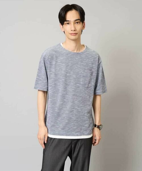 a.v.v / アー・ヴェ・ヴェ カットソー | 【イージーケア/速乾/接触冷感] スラブメランジフェイクレイヤードカットソー | 詳細14