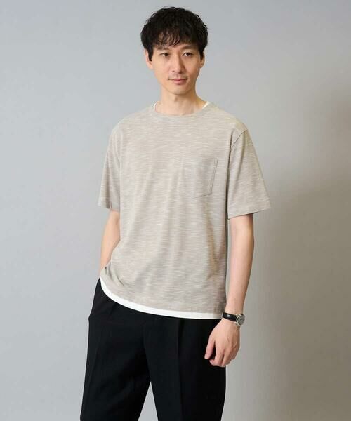 a.v.v / アー・ヴェ・ヴェ カットソー | 【イージーケア/速乾/接触冷感] スラブメランジフェイクレイヤードカットソー | 詳細15