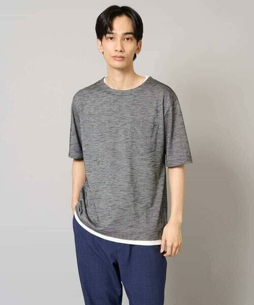 a.v.v / アー・ヴェ・ヴェ カットソー | 【イージーケア/速乾/接触冷感] スラブメランジフェイクレイヤードカットソー | 詳細19