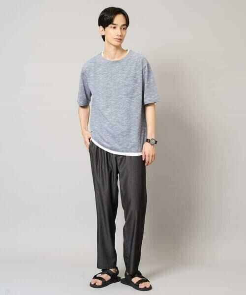 a.v.v / アー・ヴェ・ヴェ カットソー | 【イージーケア/速乾/接触冷感] スラブメランジフェイクレイヤードカットソー | 詳細2