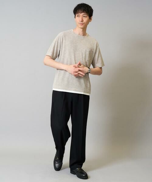 a.v.v / アー・ヴェ・ヴェ カットソー | 【イージーケア/速乾/接触冷感] スラブメランジフェイクレイヤードカットソー | 詳細3