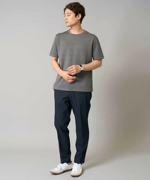 a.v.v / アー・ヴェ・ヴェ カットソー | 【接触冷感/イージーケア】キカジャカードクルーネックカットソー 通勤　ビジネス　ジャケット | 詳細16