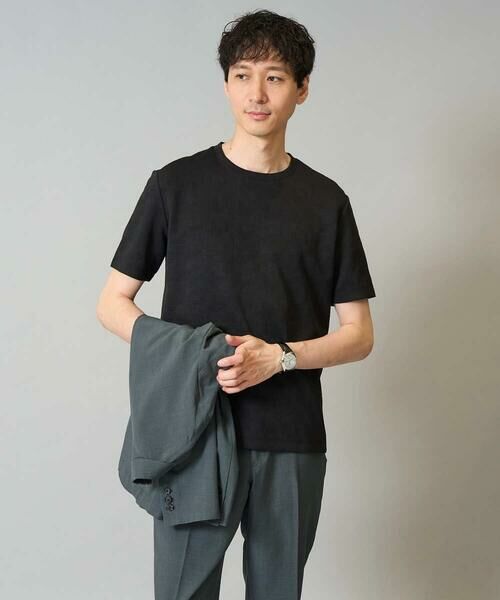 a.v.v / アー・ヴェ・ヴェ カットソー | 【接触冷感/イージーケア】キカジャカードクルーネックカットソー 通勤　ビジネス　ジャケット | 詳細20