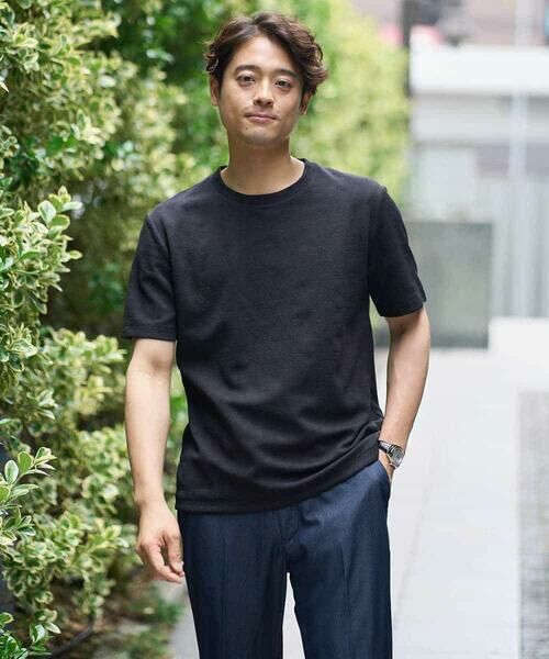 a.v.v / アー・ヴェ・ヴェ カットソー | 【接触冷感/イージーケア】キカジャカードクルーネックカットソー 通勤　ビジネス　ジャケット | 詳細22