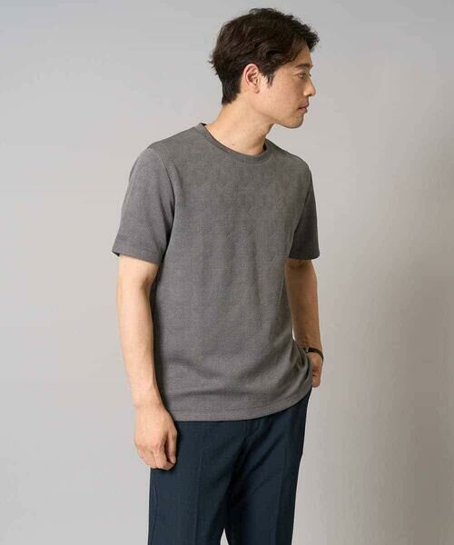 a.v.v / アー・ヴェ・ヴェ カットソー | 【接触冷感/イージーケア】キカジャカードクルーネックカットソー 通勤　ビジネス　ジャケット | 詳細30