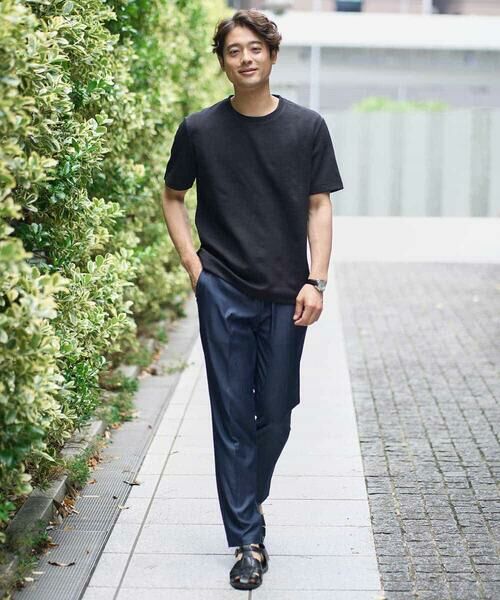 a.v.v / アー・ヴェ・ヴェ カットソー | 【接触冷感/イージーケア】キカジャカードクルーネックカットソー 通勤　ビジネス　ジャケット | 詳細5